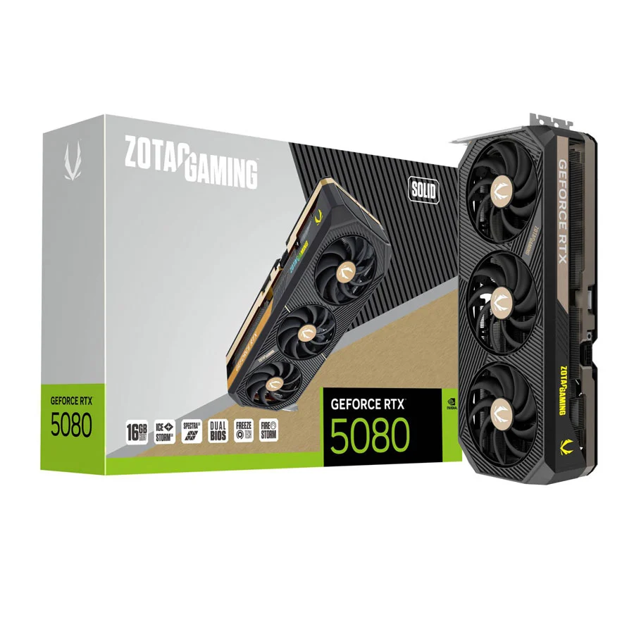 کارت گرافیک زوتک مدل GeForce RTX 5080 SOLID OC GAMING 16GB GDDR7