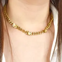 گردنبند کارتیه با پروانه برند استیل کد 9093
