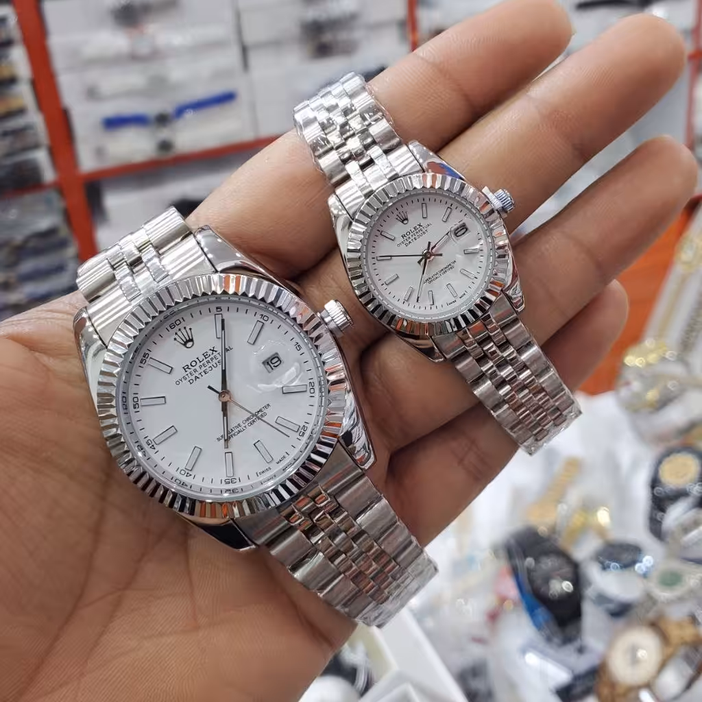 ساعت ست زنانه و مردانه رولکس موتور ژاپن رنگ ثابت و ضد آب5