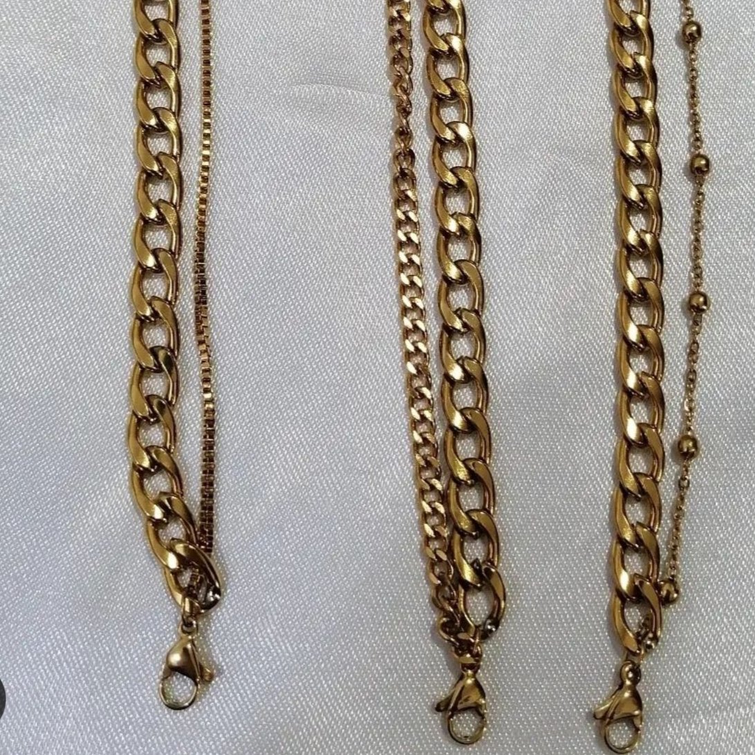 دستبند دو و سه لاین  رنگ ثابت ضد حساسیت خوشدست و زیلا 