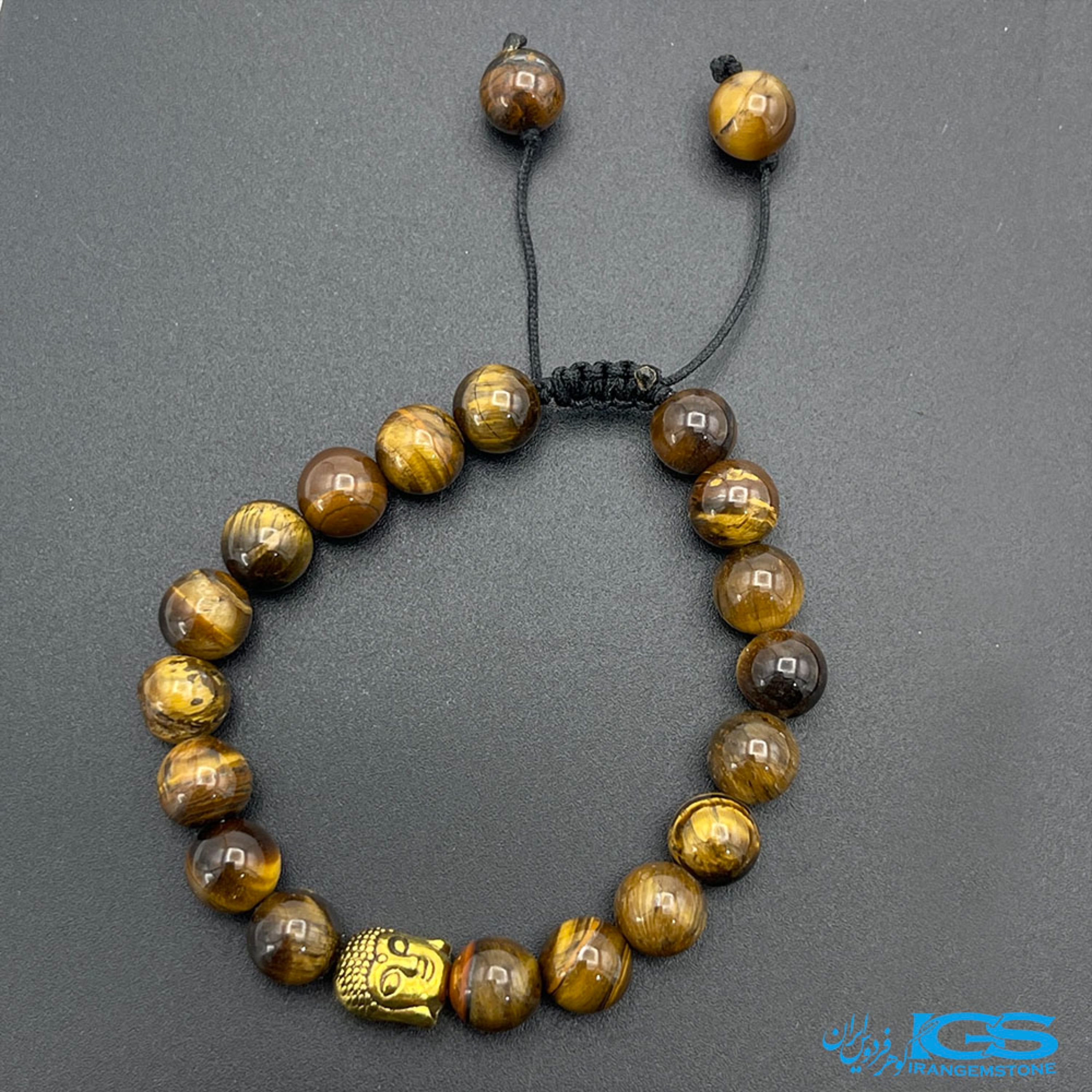 دستبند سنگ چشم ببر سنگ ثروت ماداگاسکار TIGER EYE