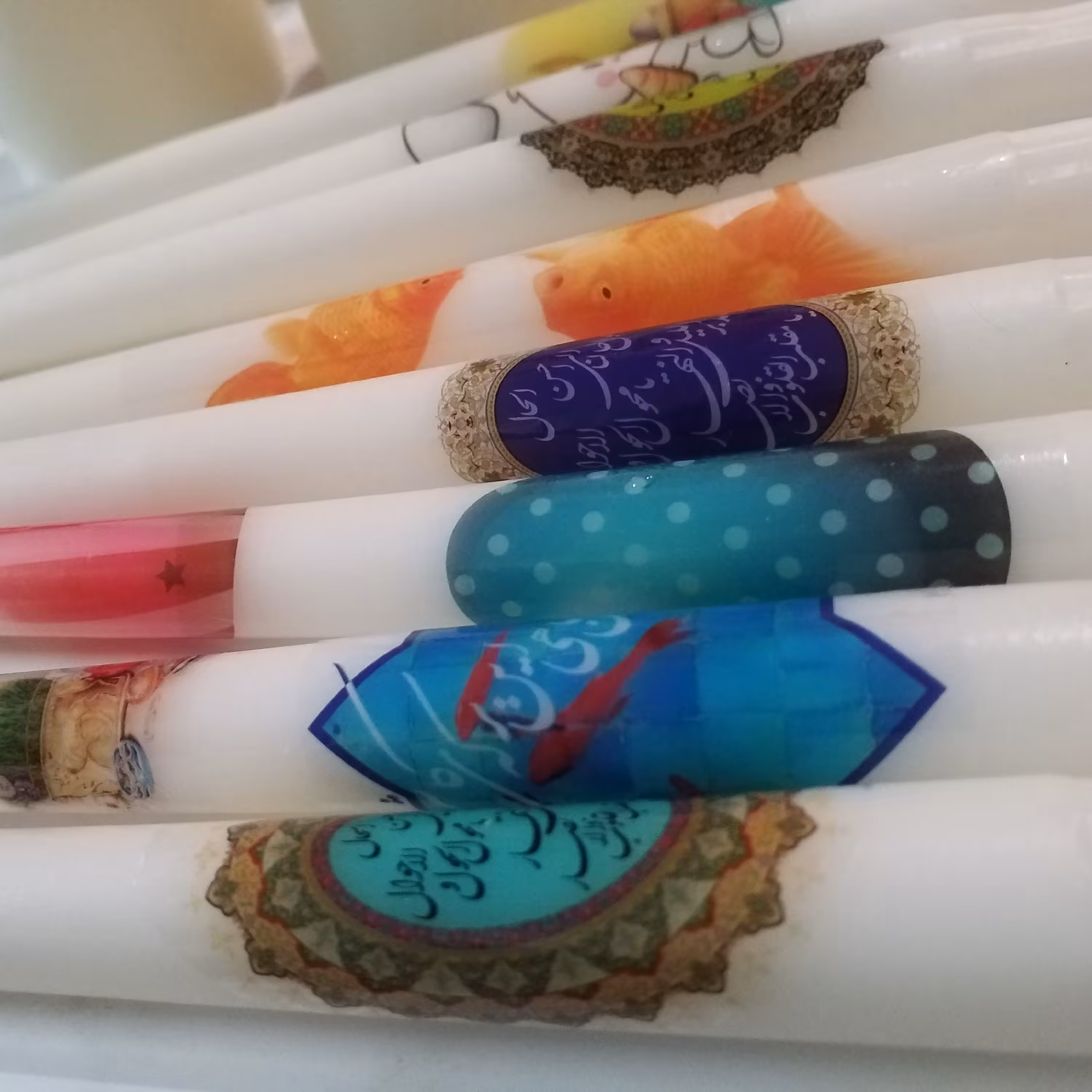 شمع قلمی 20سانت طرح دار