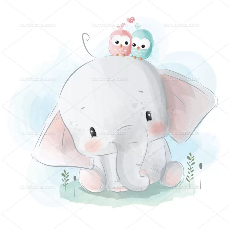 وکتور کاراکتر فیل با کیفیت | گرافیک با طعم تربچه