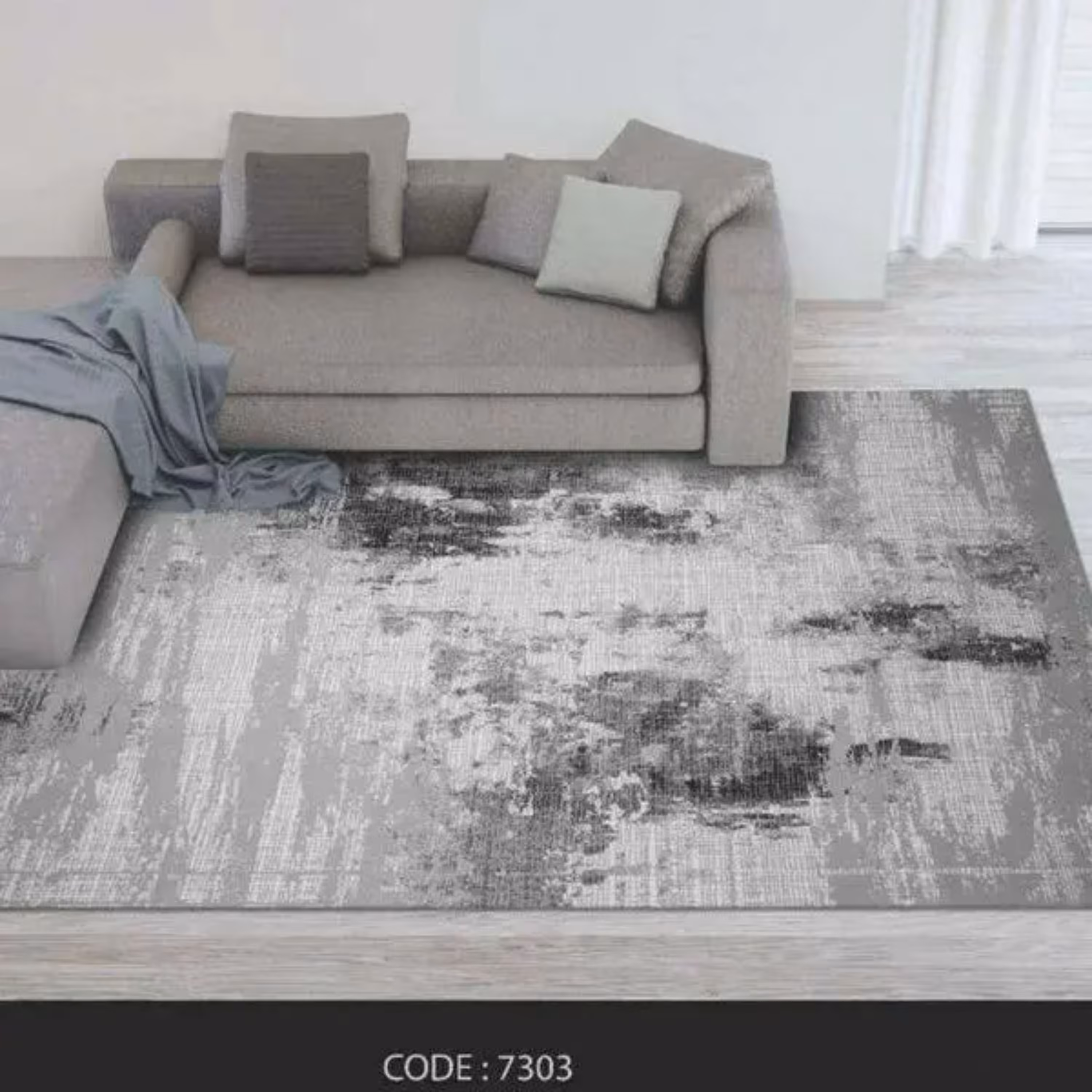 روفرشی کشدار راشل مخمل- طرح 7303در ابعاد12 متری