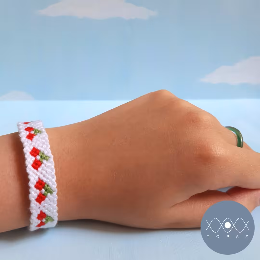 دستبند دوستی طرح آلبالو