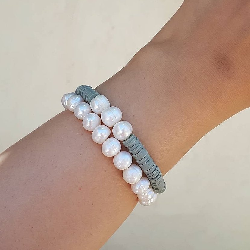 دستبند مرواریدی و فیمو