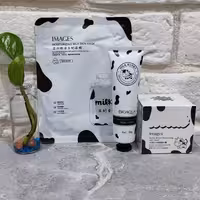 پک (3 عددی) کرم مرطوب کننده کاسه ای و آبرسان دست به همراه ماسک صورت ورقه ای شیر گاو