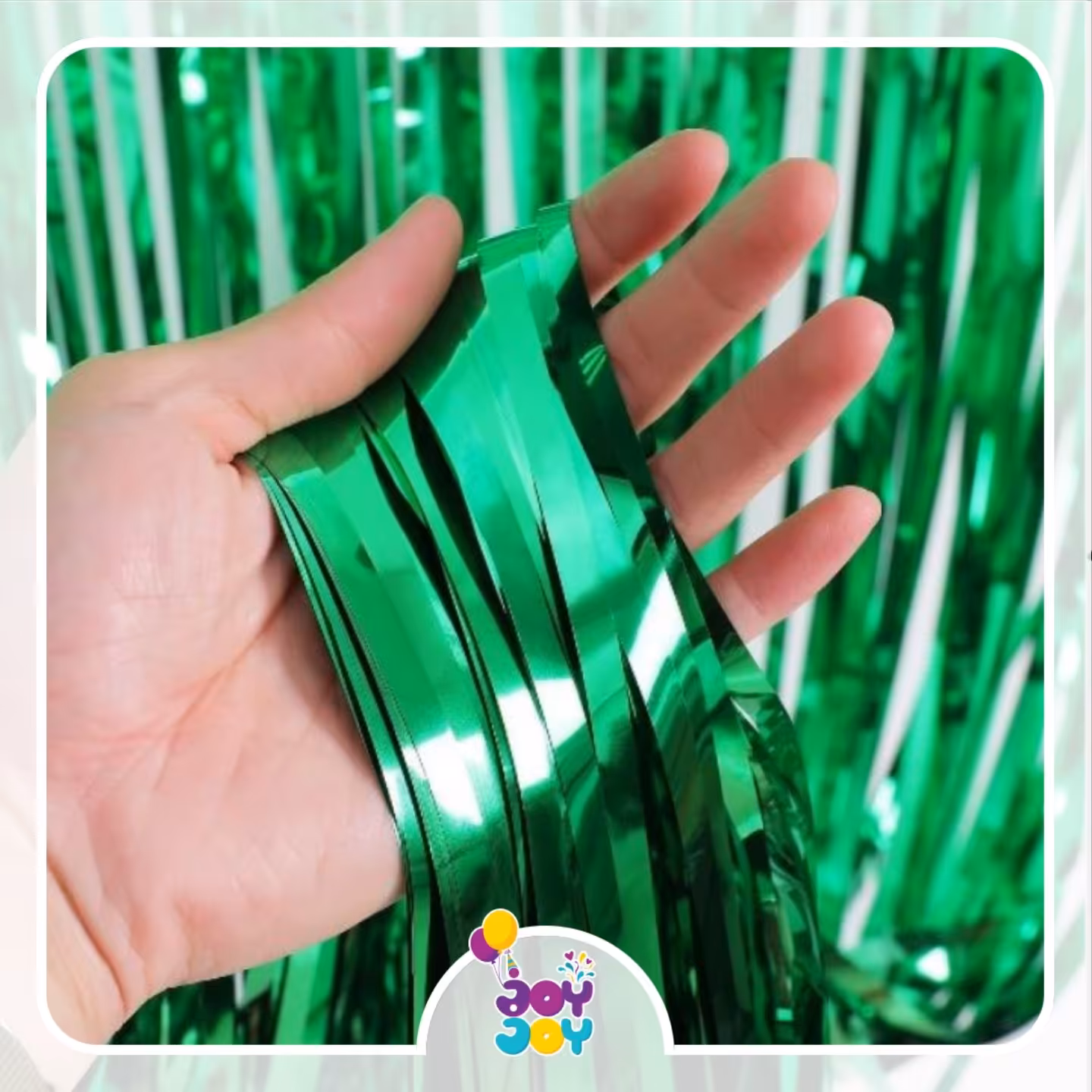 پرده متالایزر سبز - یک متر عرض دو متر ارتفاع