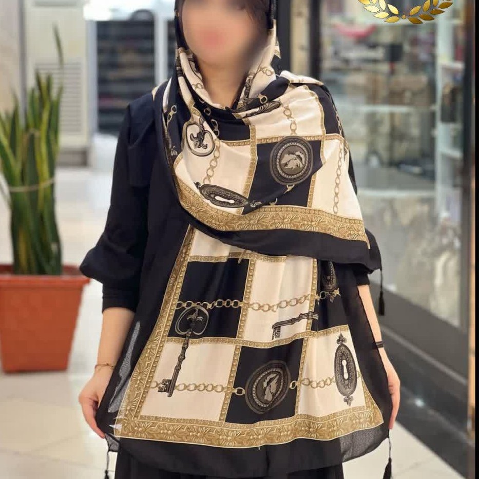 شال نخی منگوله دار