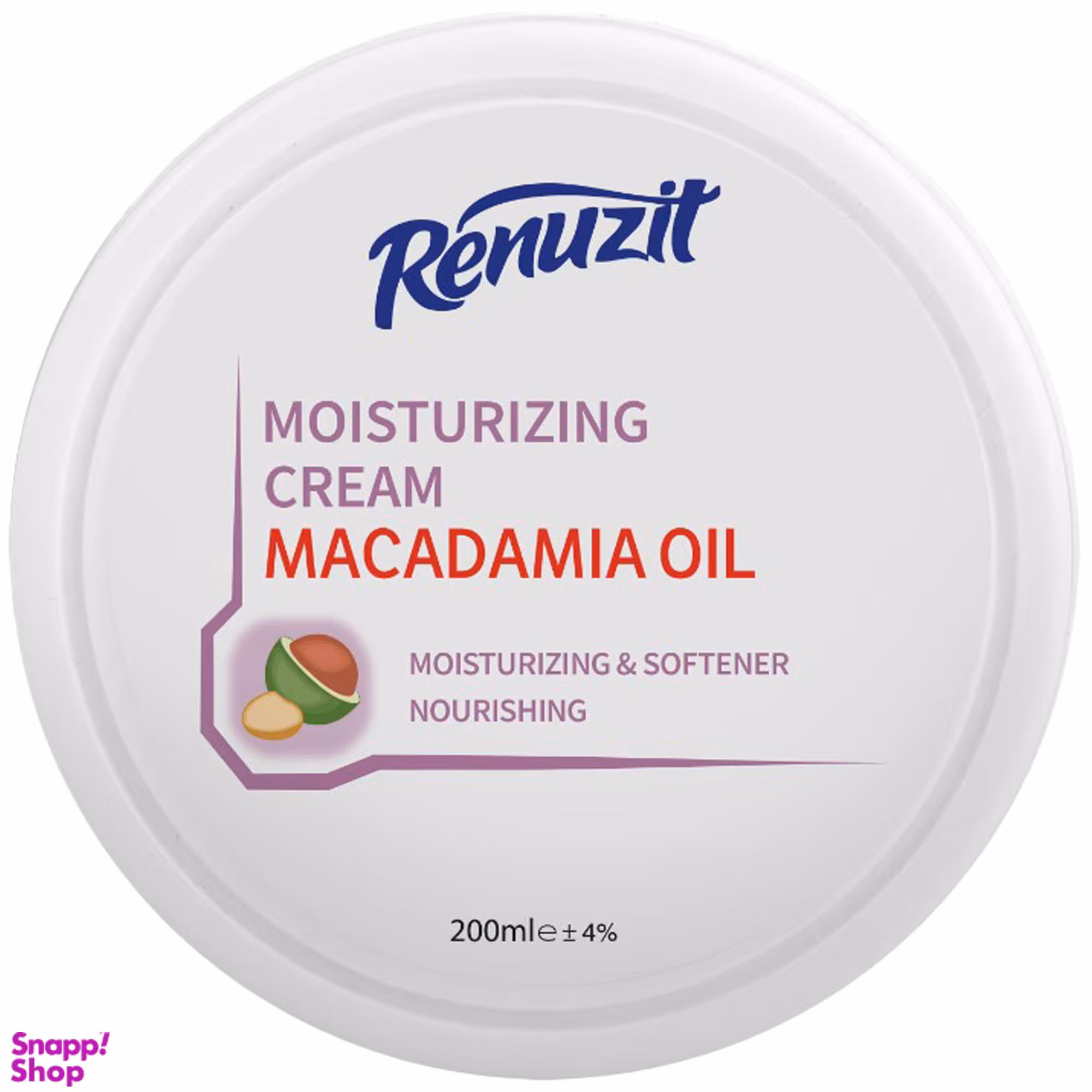 کرم مرطوب کننده رینوزیت مدل ماکادمیا حجم 200 میلی‌ لیتر