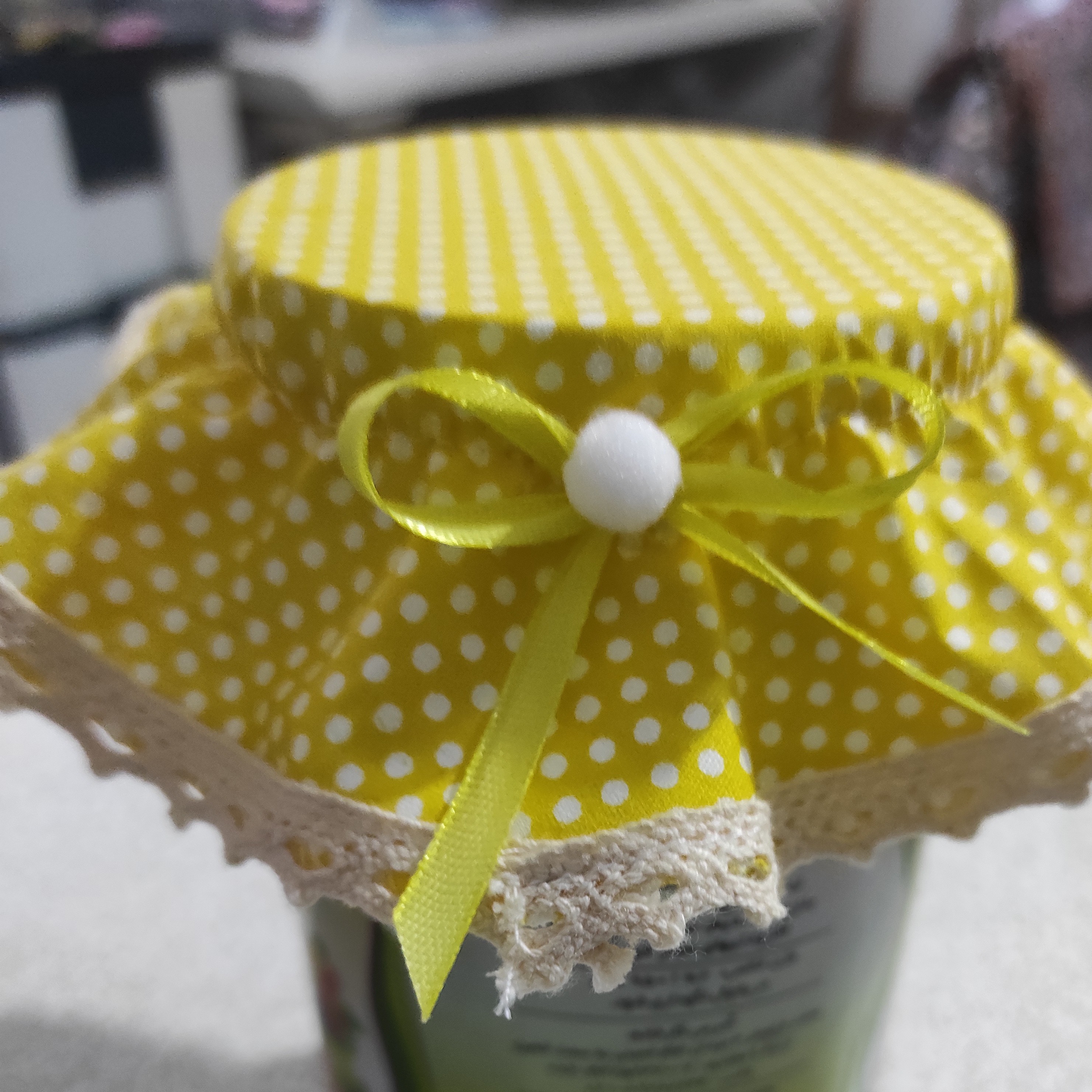 درپوش پارچه ای شیشه مربا و ترشی