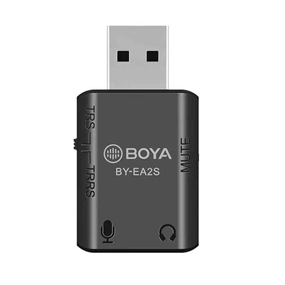 تبدیل USB به جک هدفون و انواع میکروفن مدل  BOYA BY-EA2S