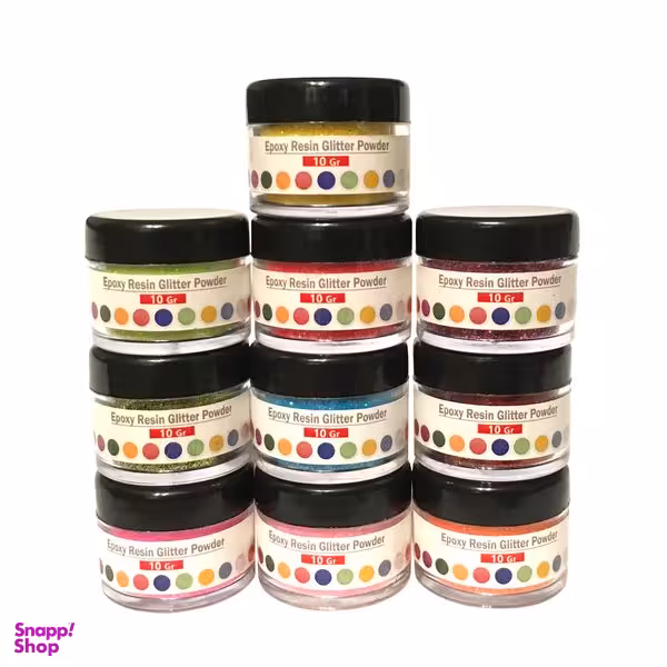 پودر رنگ رزین اپوکسی مدل GL10 حجم 10 میلی لیتر بسته 10 عددی