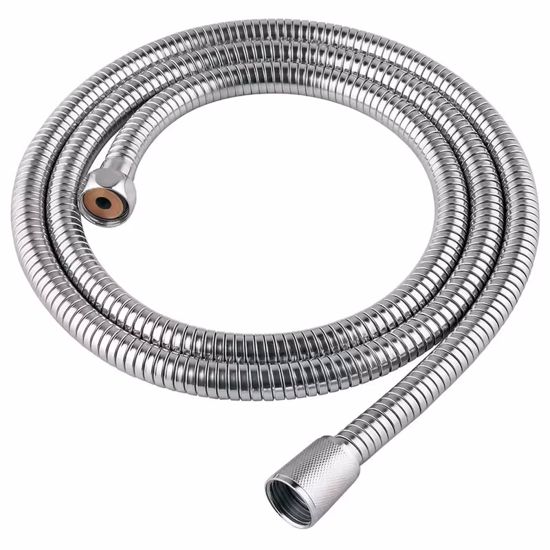 شیلنگ دوش حمام ریز بافت کروم برنجی