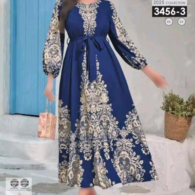 پیراهن مجلسی بیگ سایز کرپ حریر فرانسه3456(موجودی سوال شود)