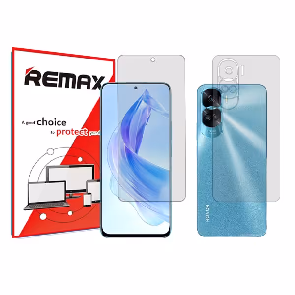 گلس صفحه نمایش و پشت گوشی آنر 90 Lite مدل هیدروژلی شفاف برند ریمکس کد SS