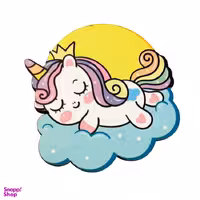 آینه جیبی دست ساز طرح پرنسس یونیکورن خوابالو