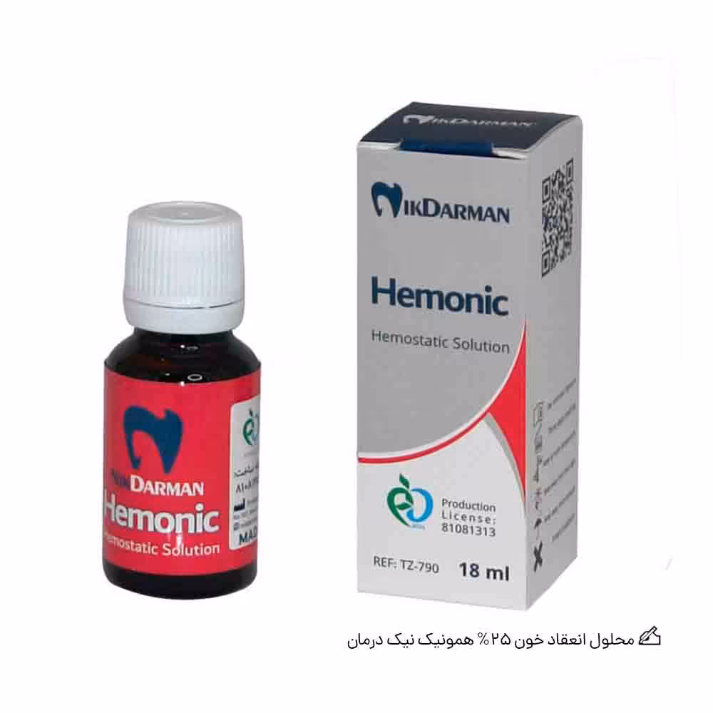 محلول انعقاد خون همونیک نیک درمان 25%