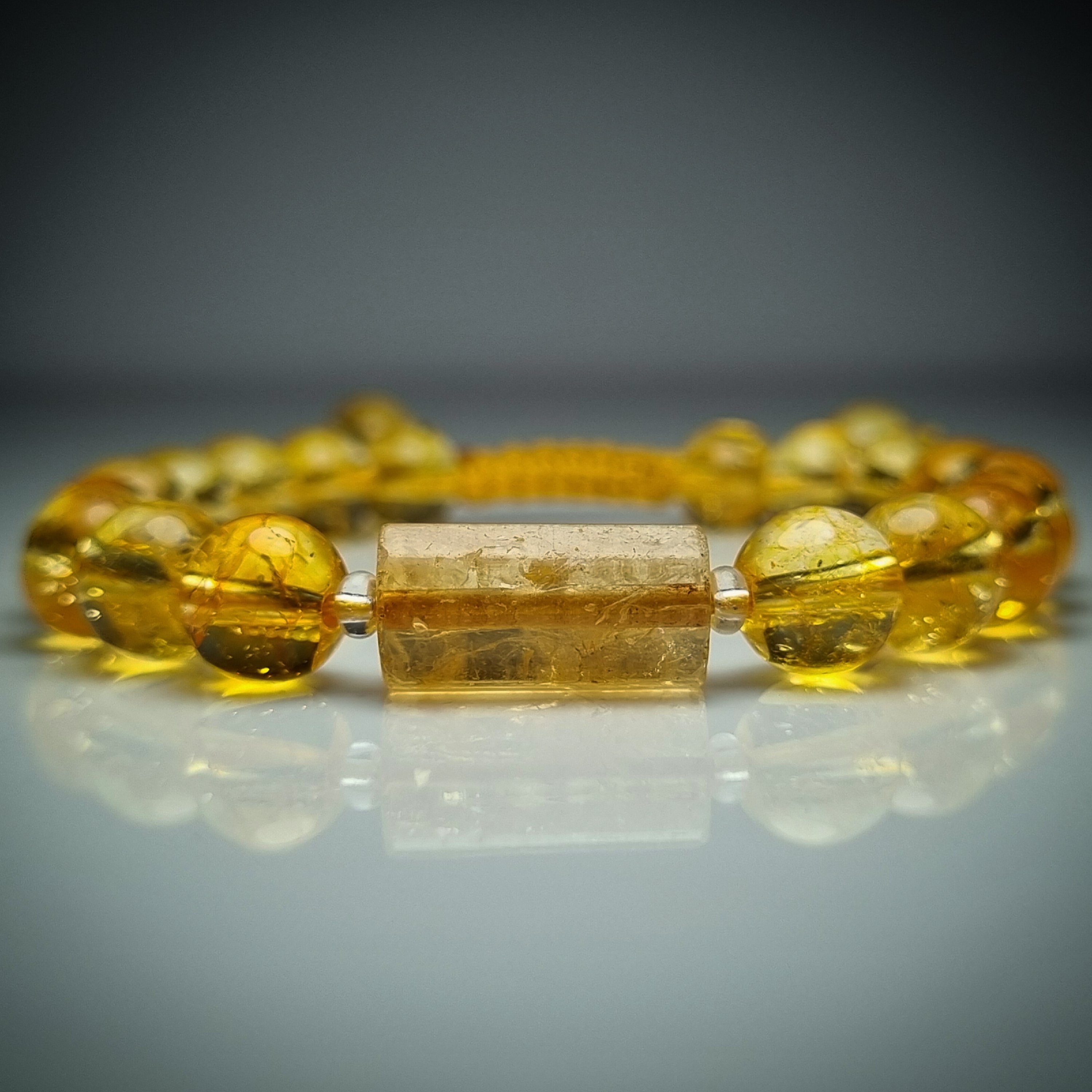 دستبند سنگ سیترین اصل و معدنی