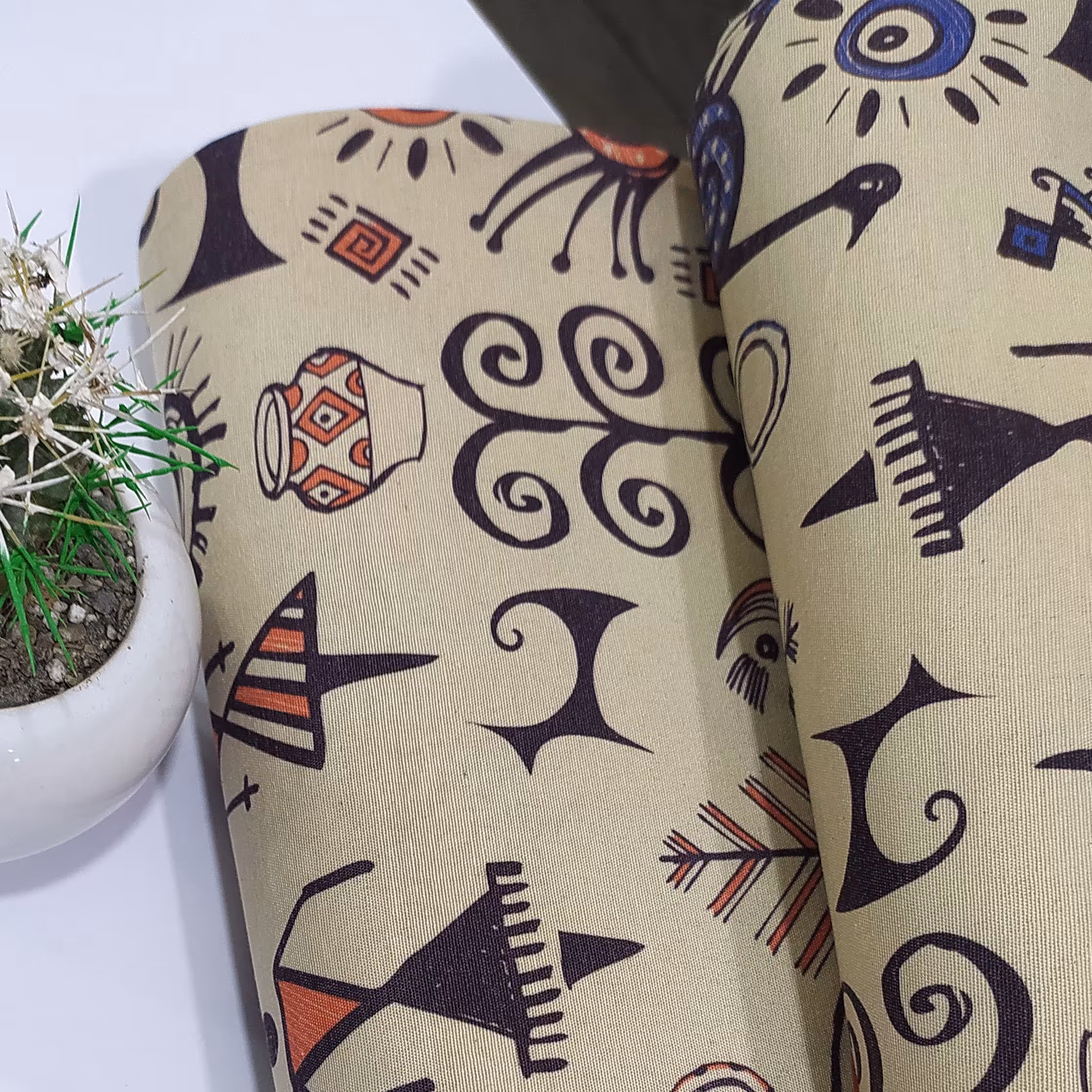 پارچه لنین طرحدار      ایرانی   جنس باکیفیت         