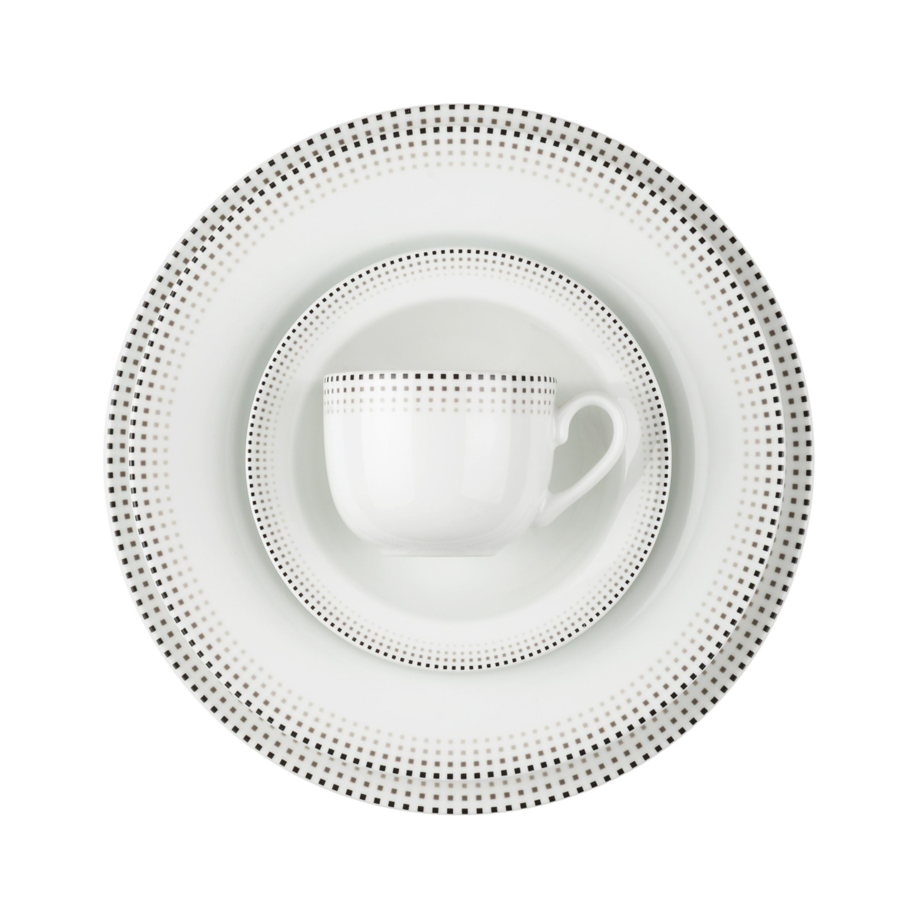 سرویس چینی زرین 12 نفره 102 پارچه مون بلان مشکی درجه عالی