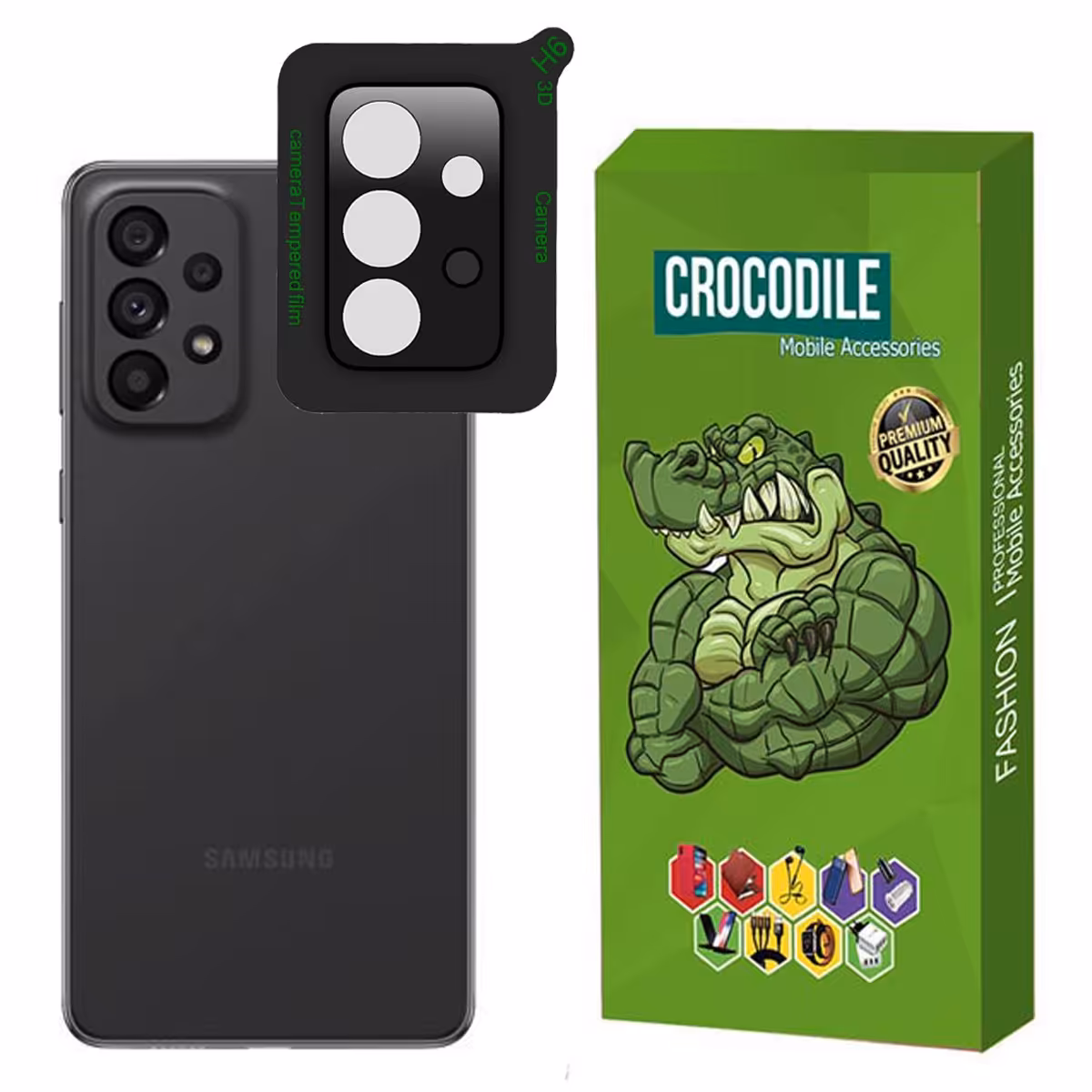 محافظ لنز دوربین کروکودیل مدل C-3D مناسب برای گوشی سامسونگ Galaxy A33