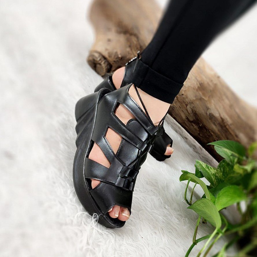 صندل طبی لژدار صندل زنانه صندل دخترانه صندل مشکی