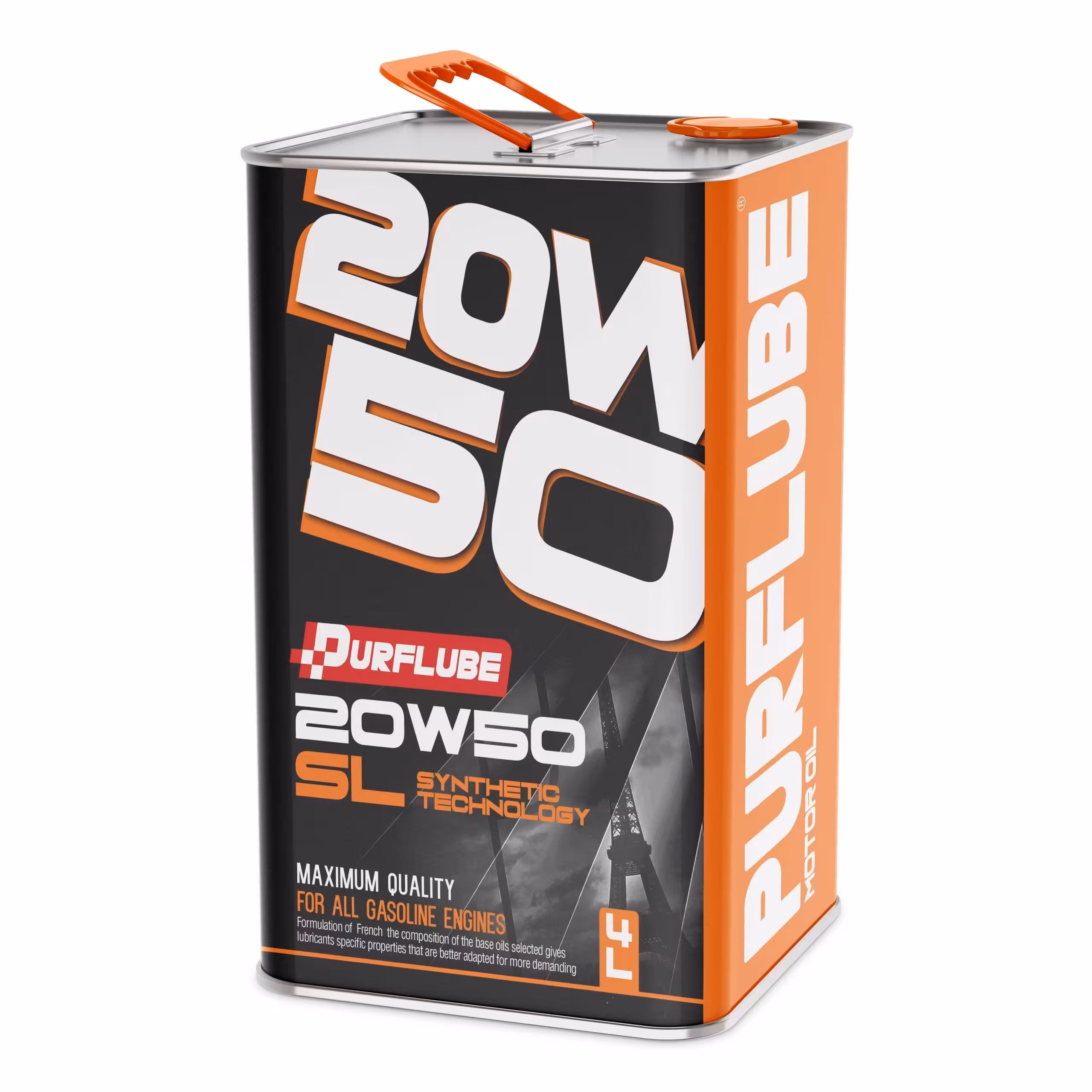 روغن موتور پرفلوب تحت لیسانس فرانسه 20w50 SL وزن 4لیتری