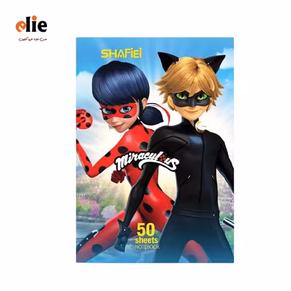 دفتر مشق 50 برگ شفیعی طرح دختر کفشدوزکی