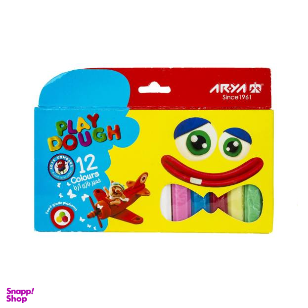 خمیر آریا (Aria) بسته 12 رنگ جعبه مقوایی