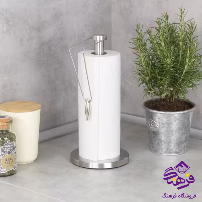 جادستمال رول استيل کاج سفيد