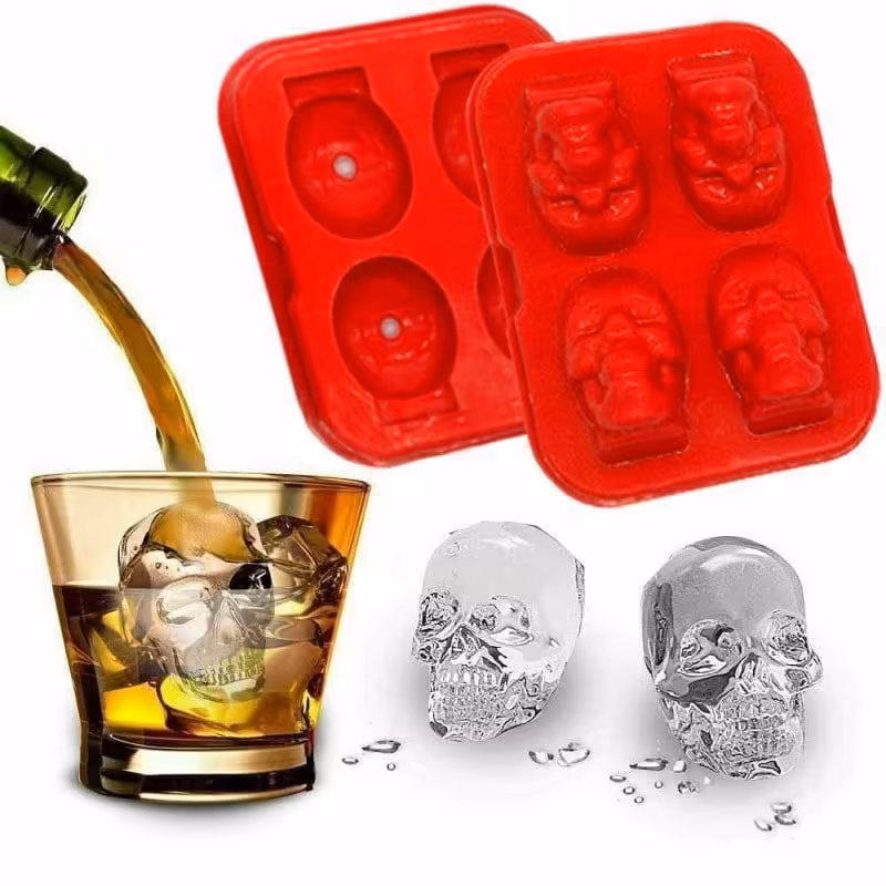 قالب یخ اسکلت 4 تایی  وارداتی شکل اسکلتی 
دارای 4 عدد شکل اسکلت برای قالب یخ زدن 
امکان استفاده فقط قسمت زیرین وجود دارد