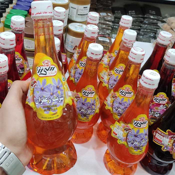 شربت زعفران مقوی اعصاب و قلب، نشاط آور و ضد سرطان بدون نگهدازنده