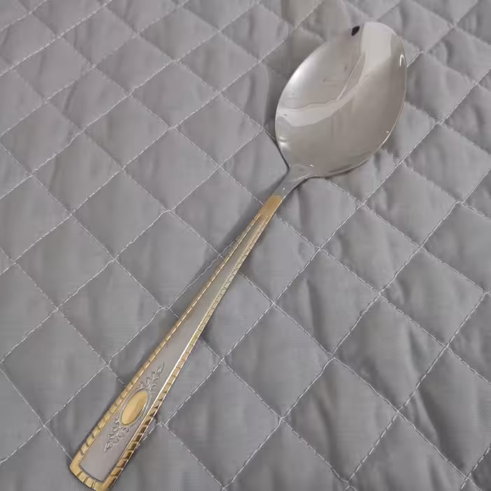 قاشق خورشت استیل طلایی یونیک لایف 