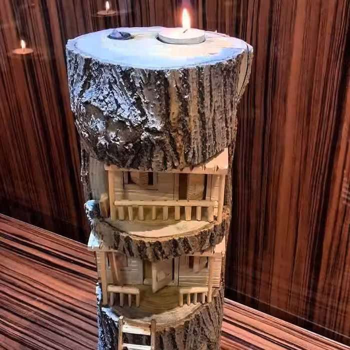 کلبه درختی دو طبقه 