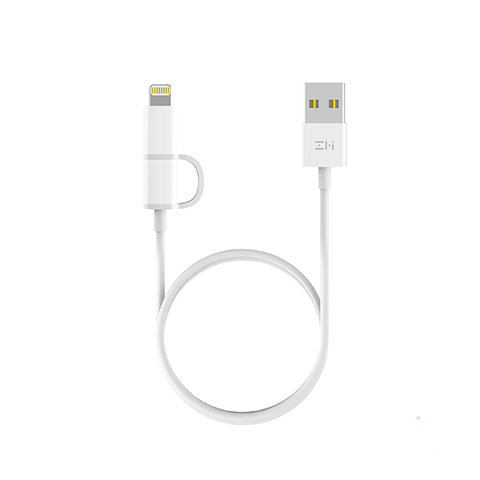 کابل zmi تبدیل USB به lighting/microUSB مدل AL801