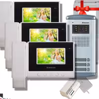 پکیج سه واحدی آیفون تصویری سیماران با مانیتور 4.3 اینچ بدون حافظه