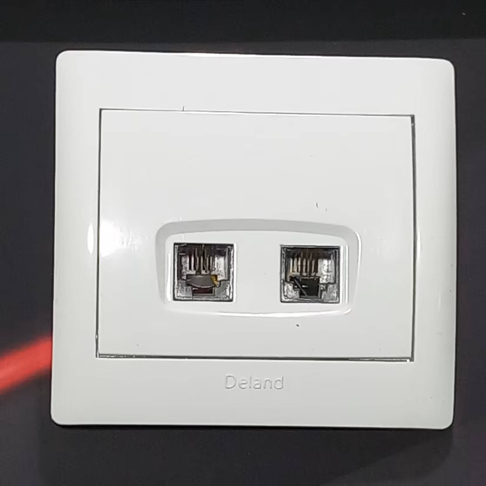 سوکت دو قلو تلفن(مخصوص همکار) دلند مدل آریا بسته 10 عددی 