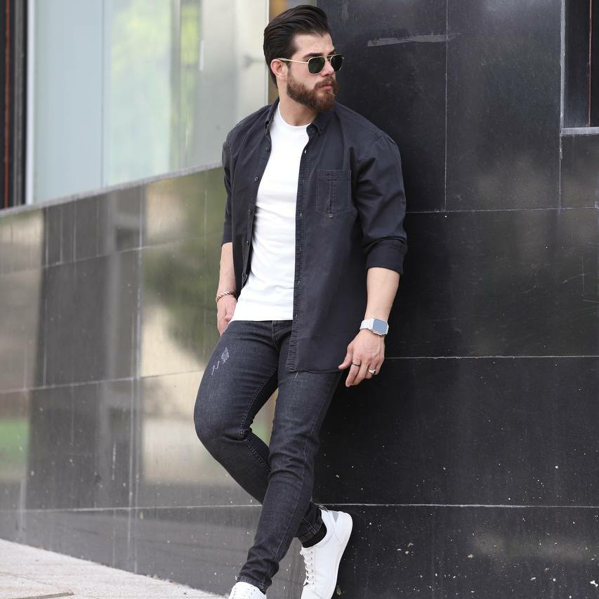 پیراهن مردانه لی (قواره دار ) دارای رنگبندی