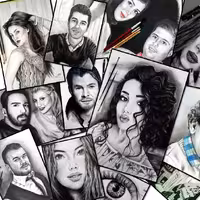 نقاشی چهره بهترین هدیه کادو سایز آ4