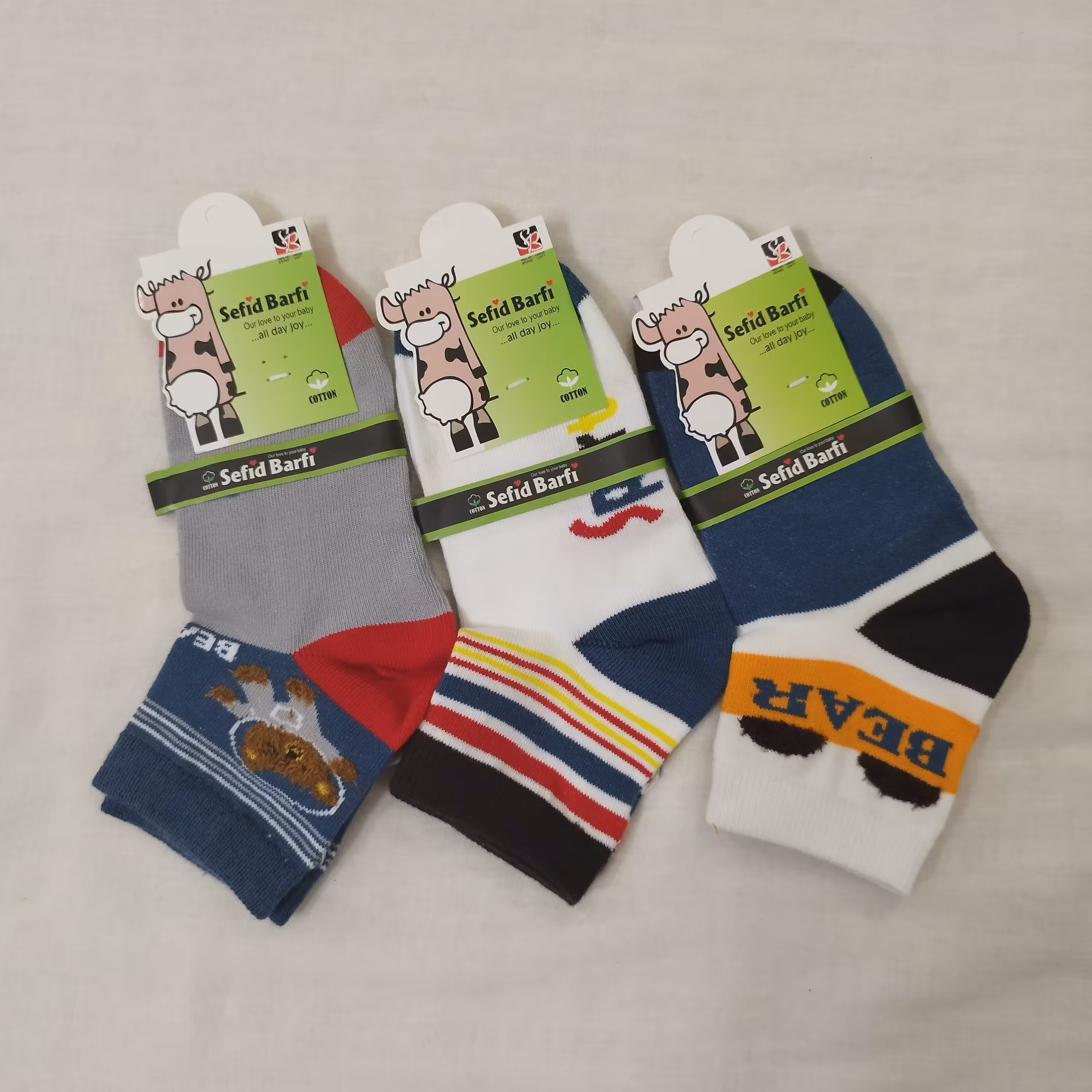 جوراب نیم ساق دخترانه و پسرانه طرح بوکله