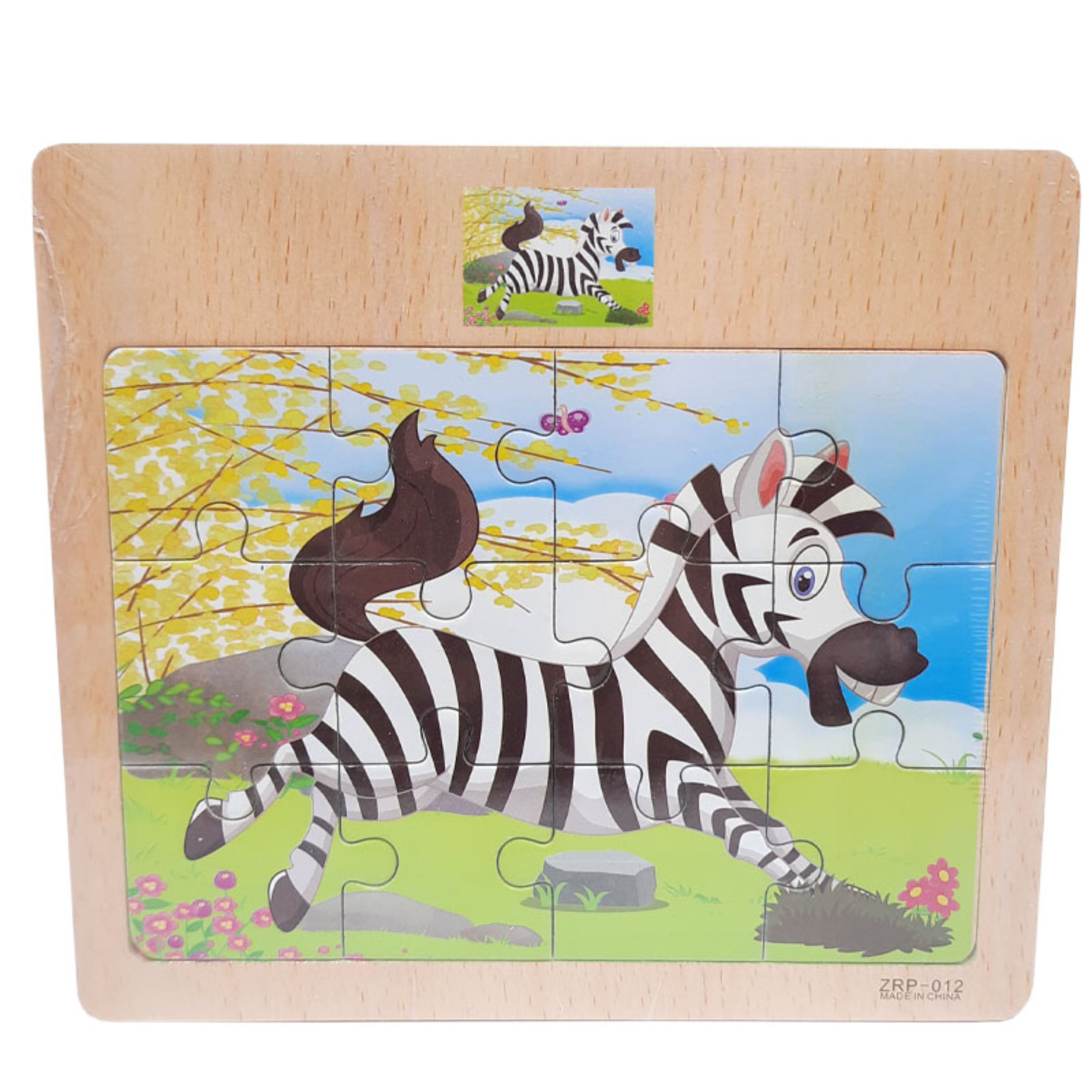 پازل چوبی 12 تکه گورخر