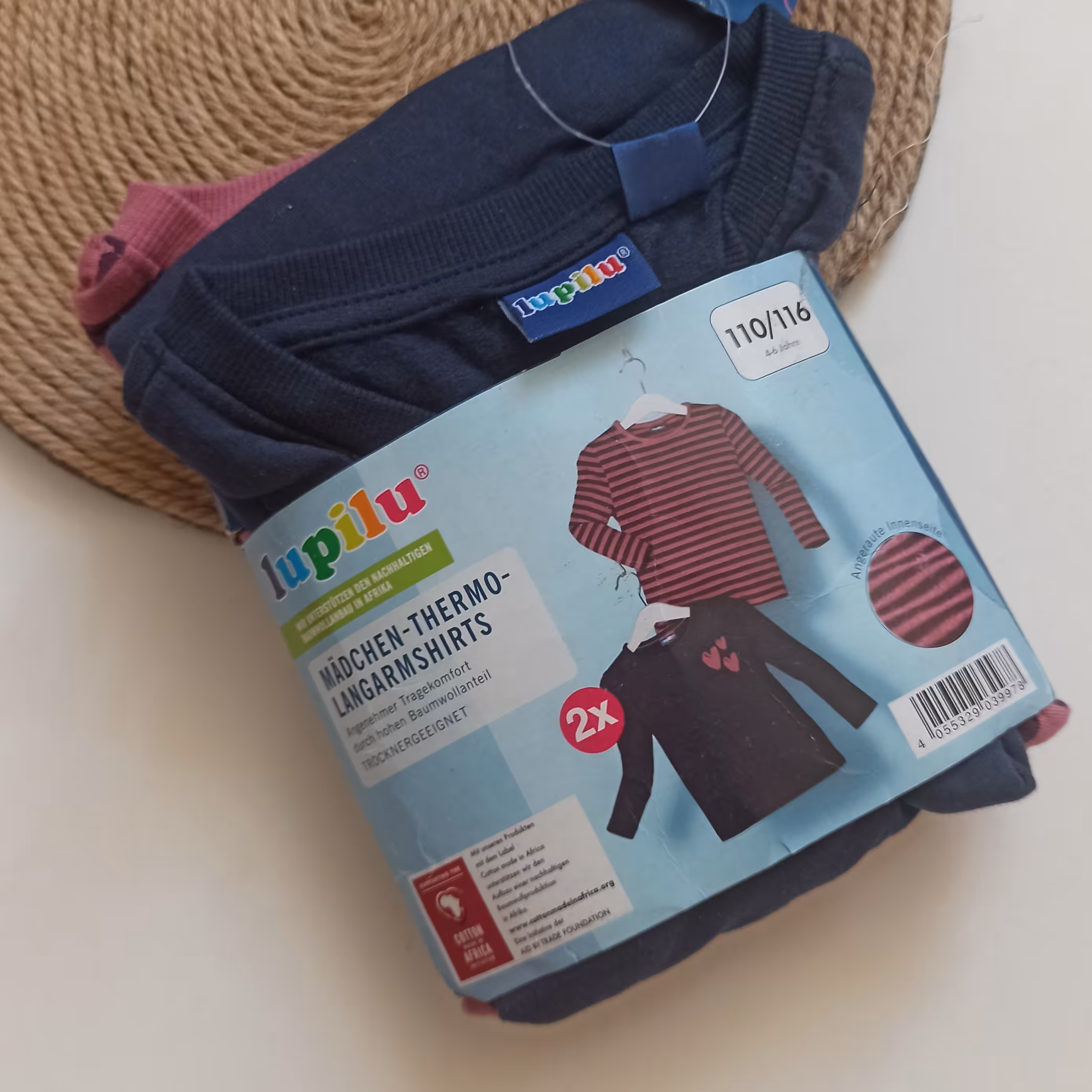 پک دوتایی بلوز آستین دار داخل کرکی دخترانه سن 4 تا 6 سال از برند لوپیلو المان