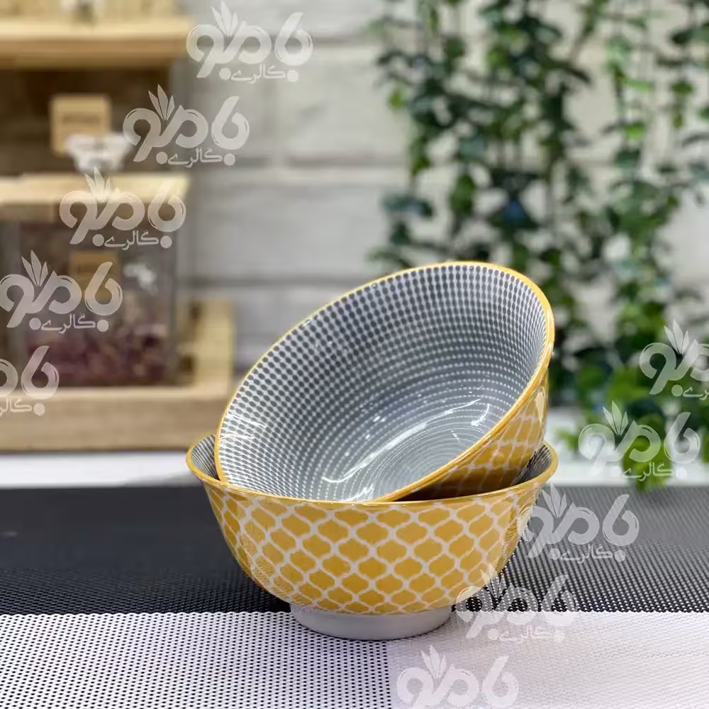 پیاله ماست زرد داخل سبز فانتزی 306