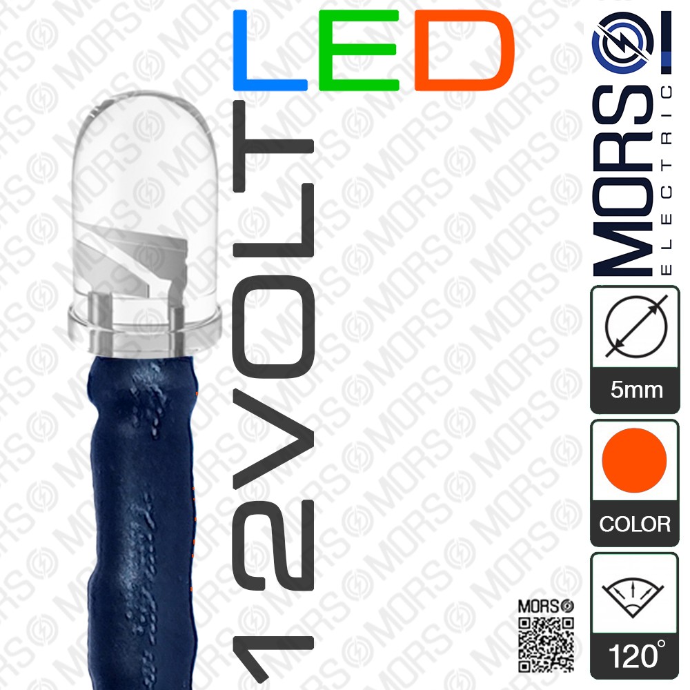 لامپLED ولتاژ کاری12ولت مورس( رنگ نارنجی)