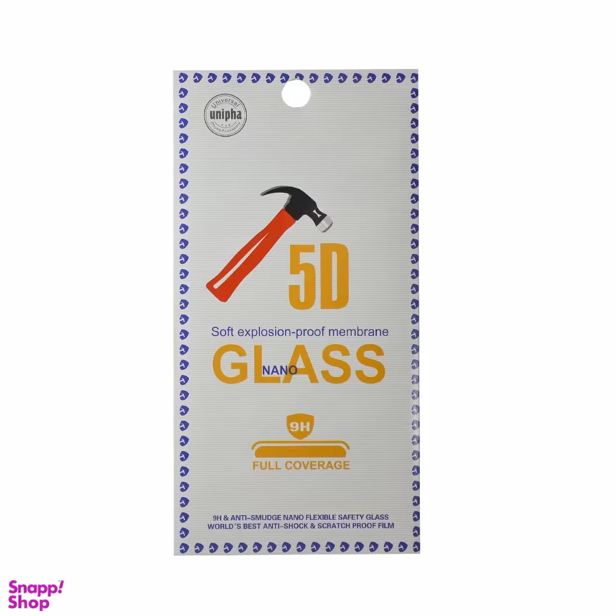 گلس محافظ صفحه نمایش 5D یونیپا (Unipha) مناسب موبایل سامسونگ Galaxy A8/A530