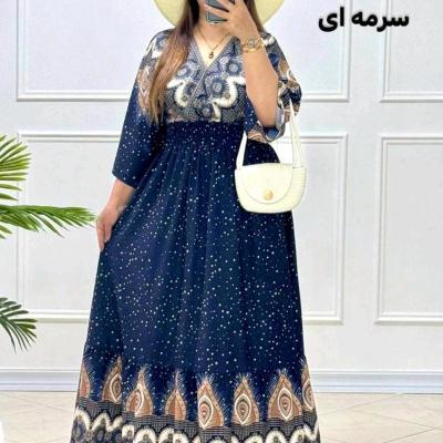 پیراهن ساحلی زنانه مدل پیراهن ماکسی حاشیه دار