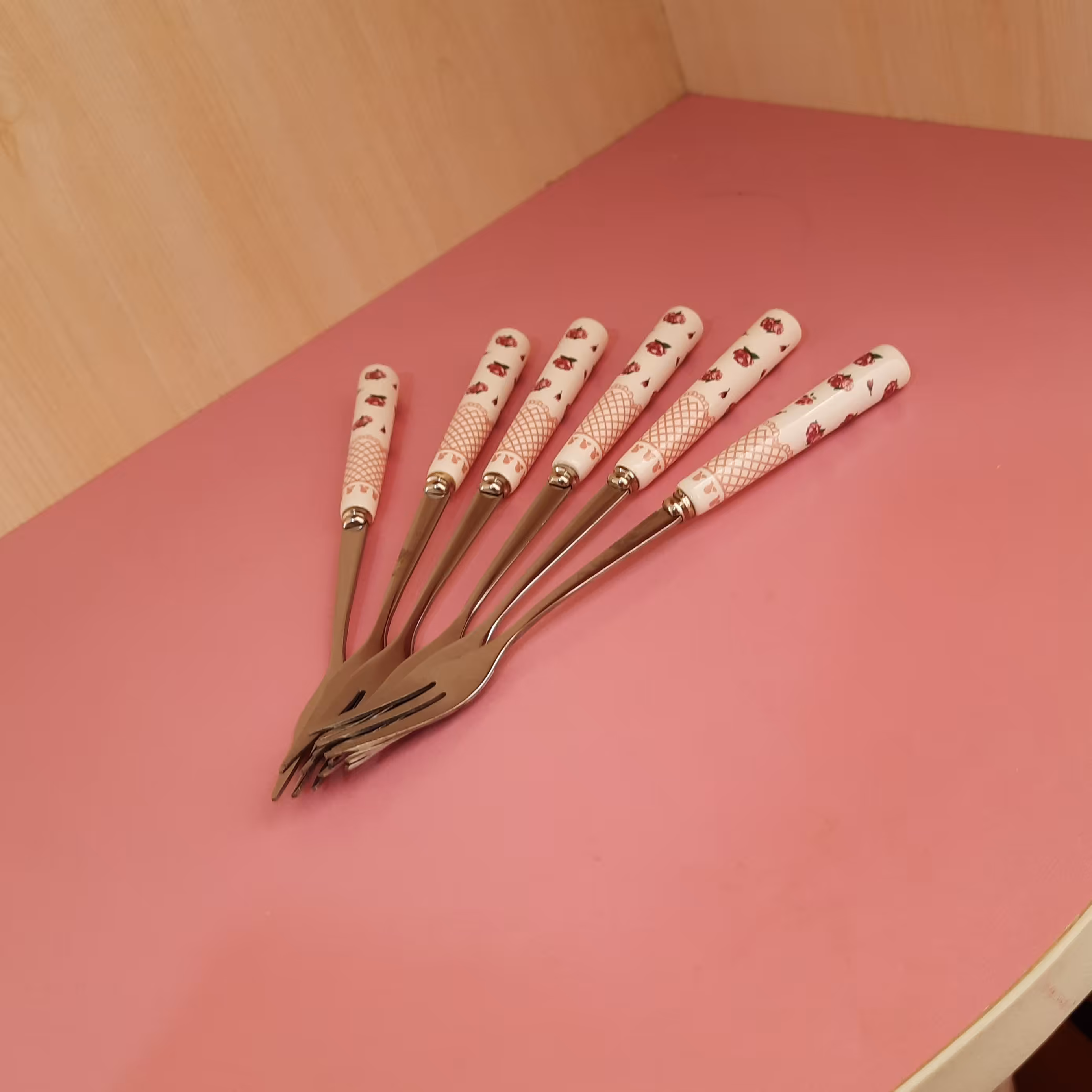 چنگال انجل صبحانه خوری زیتون خرما سرامیکی 