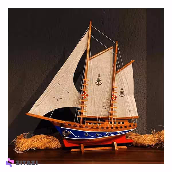 ماکت کشتی چوبی لاپیدار مدل Lapidaria Wooden Ship Model with Illuminated Sailing