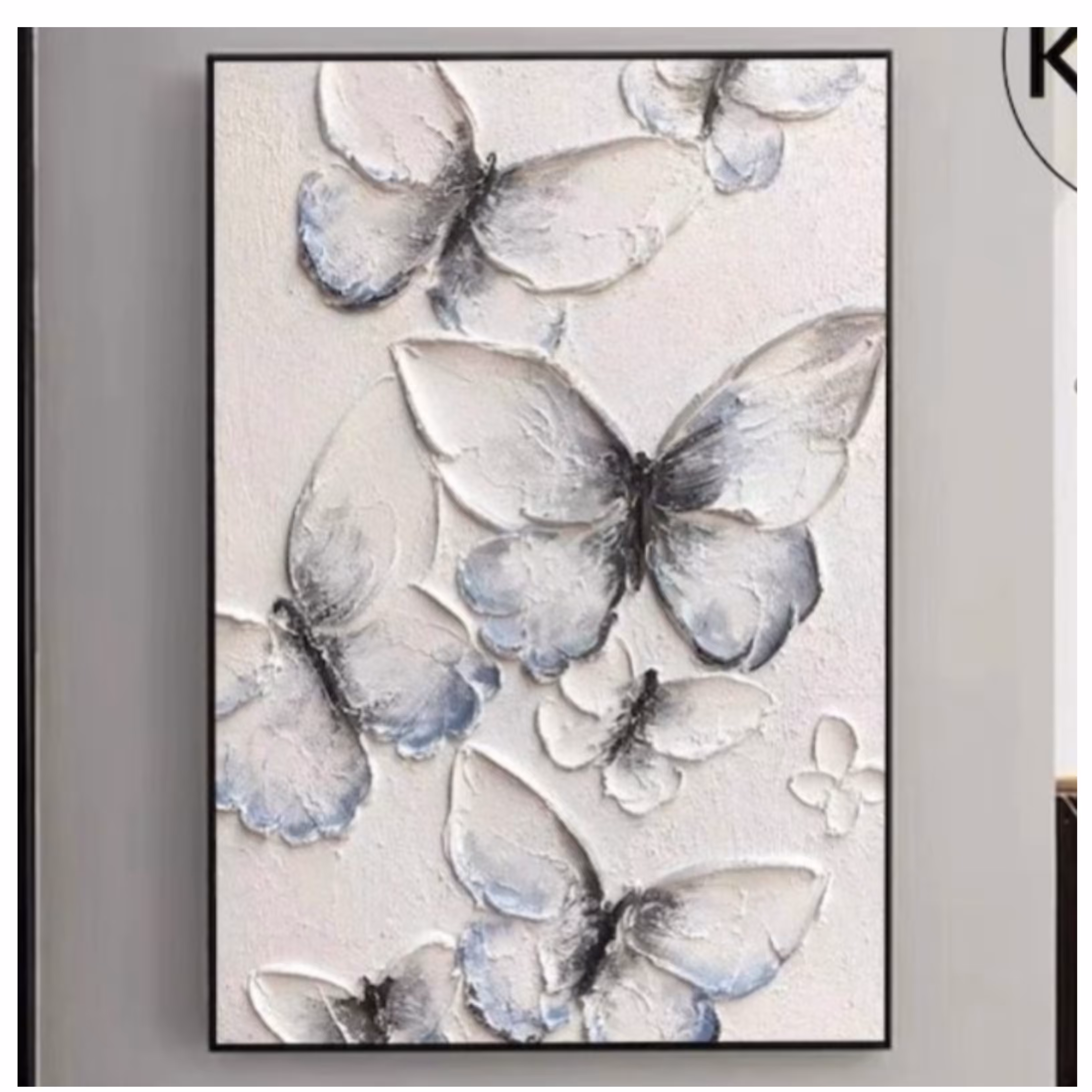 تابلو  دکوراتیو پروانه برجسته ابعاد 50در 80 